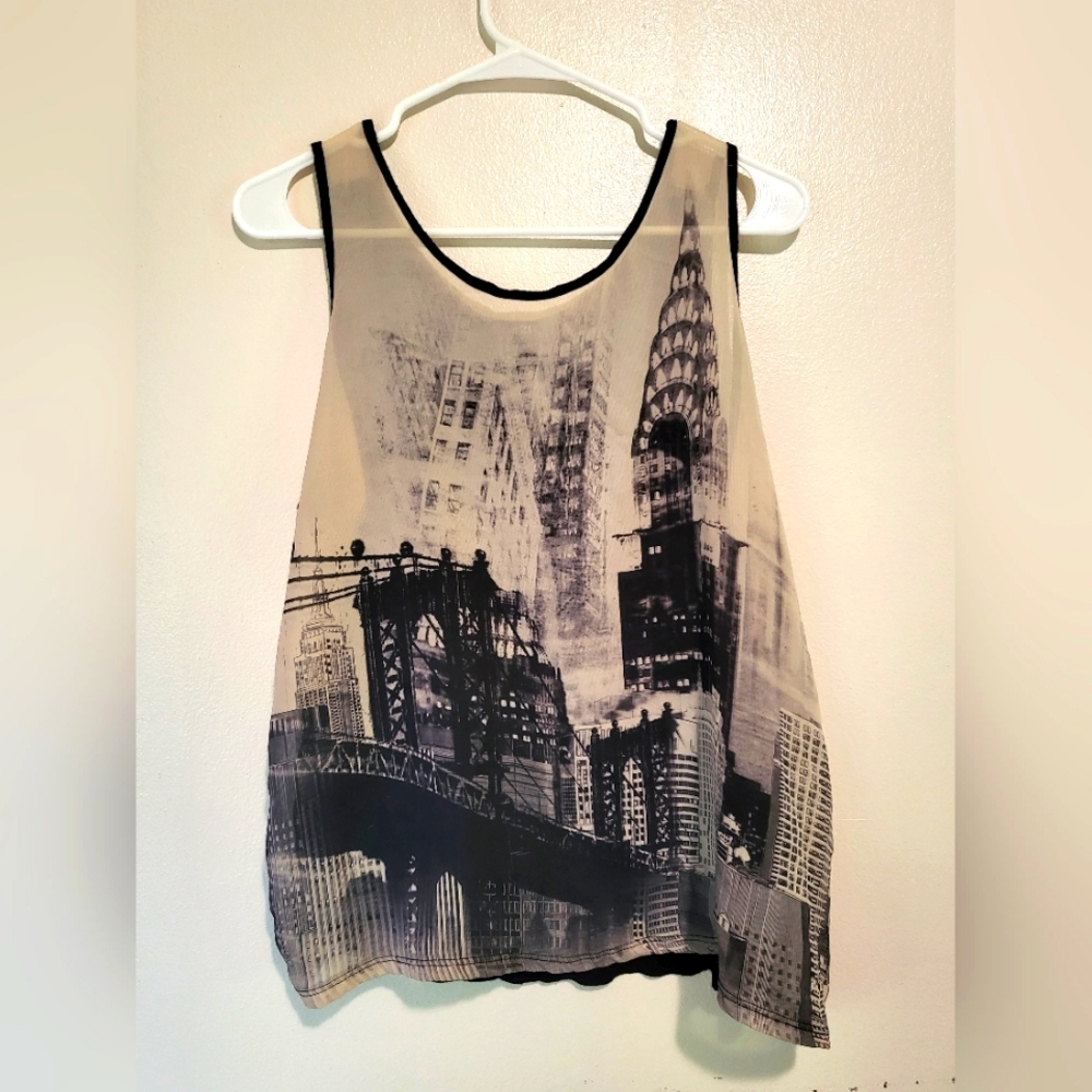 F21 medium shiffon/cotton tank top NYC